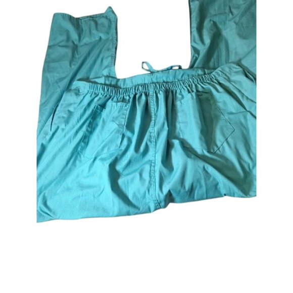 Natural Uniform Scrubs Top and Pants Set 3X Plus Size Cotton Blend 50 x 30 - Picture 6 of 16